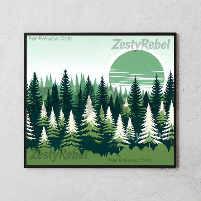 a picture of a forest with trees in the background