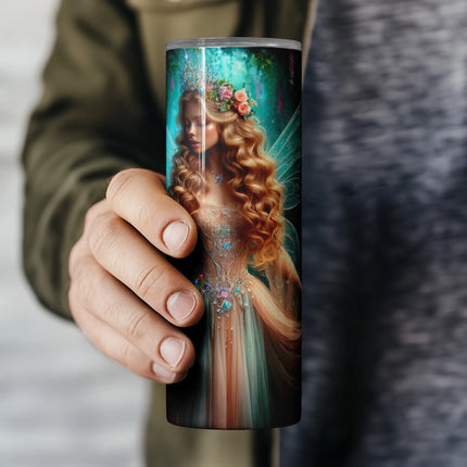 Affordable tumbler png sublimation wrap – ethereal forest design for fantasy gifts and DIY drinkware