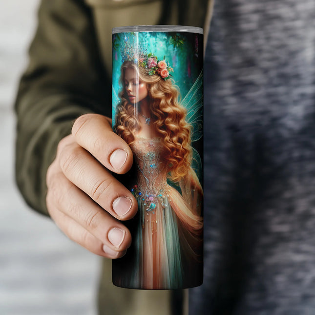 Affordable tumbler png sublimation wrap – ethereal forest design for fantasy gifts and DIY drinkware