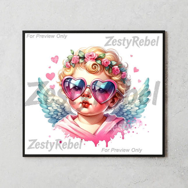 Best baby angel tumbler png for wall art – sublimation download for nursery or print on demand decor