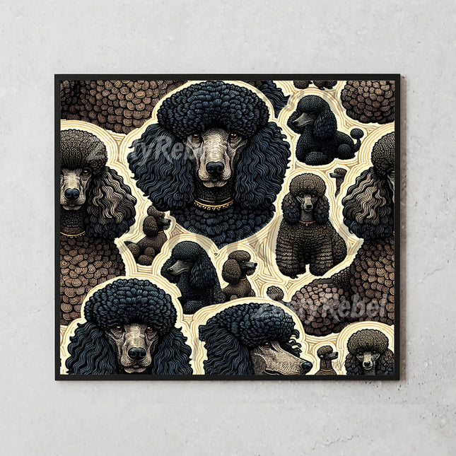 Best tumbler png for print on demand – poodle wall art and clipart bundle