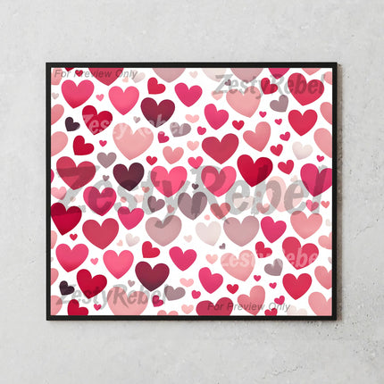 Best tumbler png for print on demand – pink heart wall art and clipart bundle
