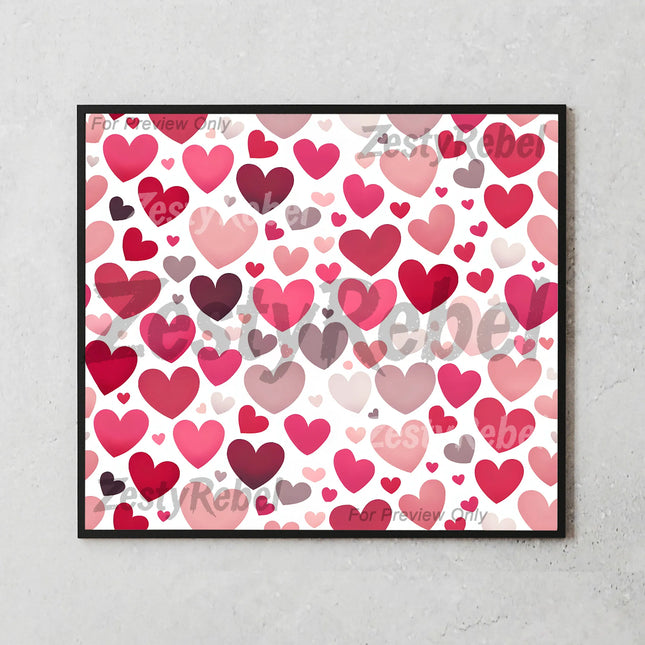 Best tumbler png for print on demand – pink heart wall art and clipart bundle