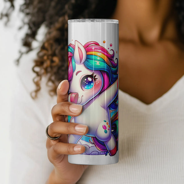 Best tumbler png for unicorn lovers – rainbow stardust sublimation design for 20oz tumblers