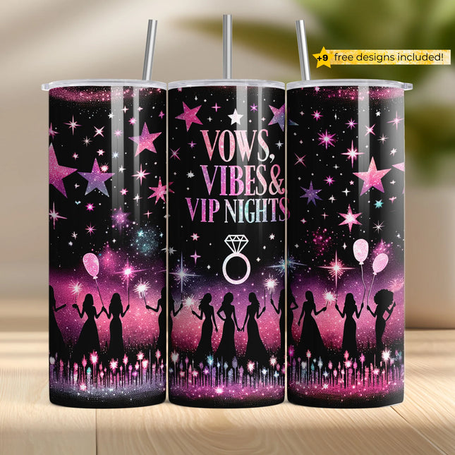 Buy tumbler png for sublimation – bridesmaid galaxy wrap with stars and sparkle for DIY drinkware