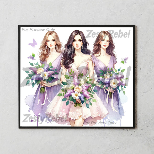 Best bridesmaid tumbler png – pastel floral design perfect for wall art and print on demand