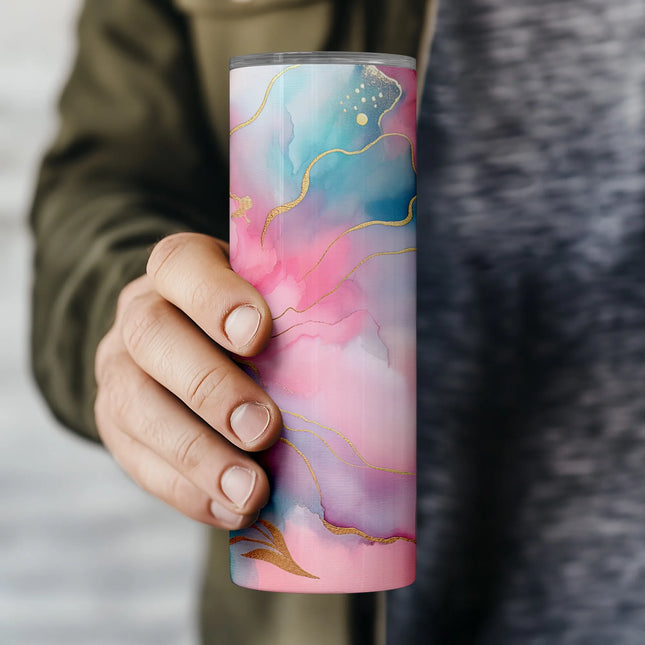 Buy abstract tumbler png metallic design – perfect for custom drinkware, sublimation, and clipart bundles