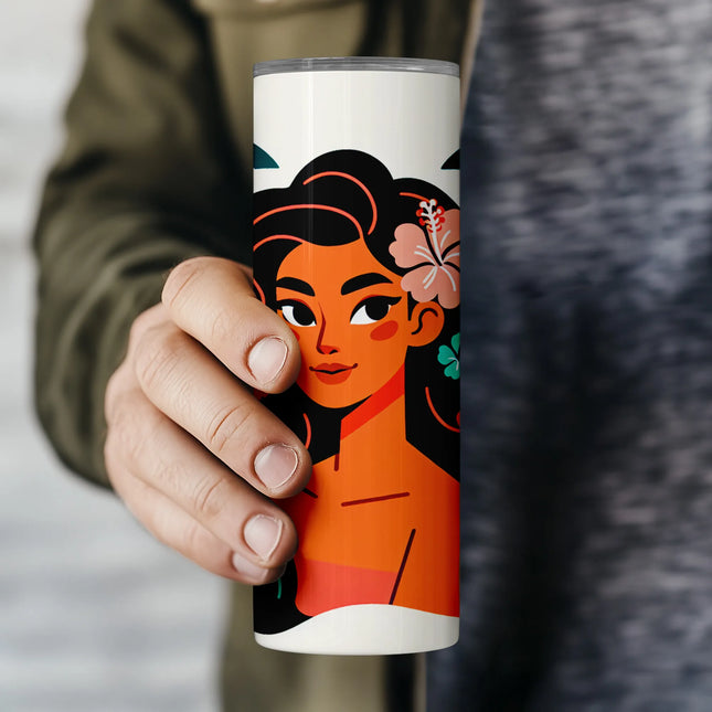 Buy tumbler png floral island girl design – sublimation download for crafters and gift makers