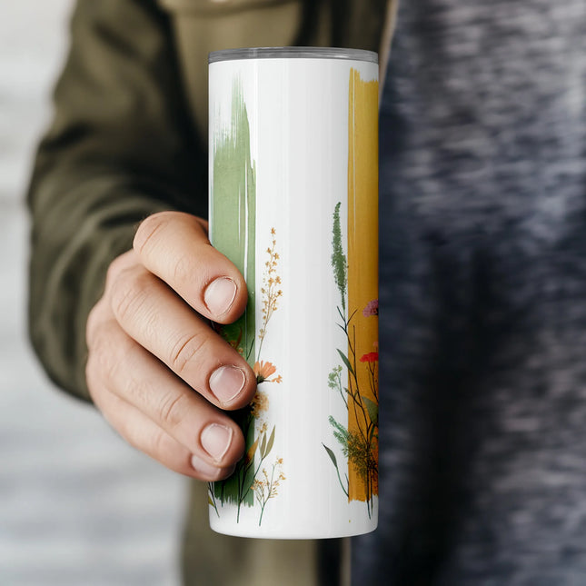 Buy floral tumbler png pastel design – ideal for coffee lovers, POD, and gift sellers