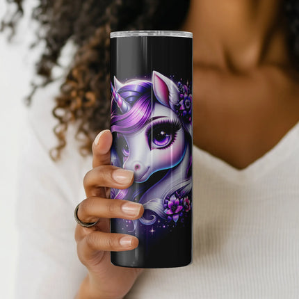 Buy floral unicorn sublimation png art – elegant tumbler wrap for gifts and print on demand designs
