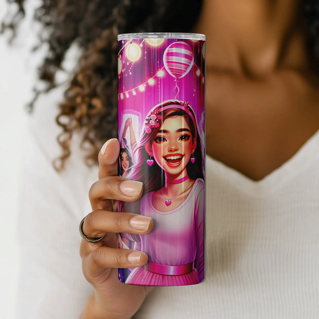 Buy tumbler png girly party design – digital download for crafters, drinkware, and clipart bundle use