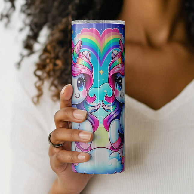 Buy tumbler png kawaii unicorn drinkware design – digital download for crafters and clipart bundle use