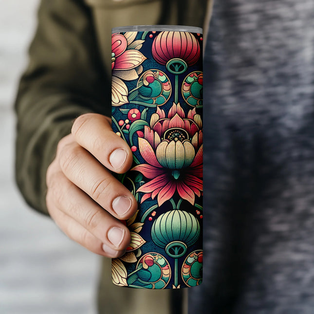 Buy tumbler png lotus design – ideal for clipart bundle, free tumbler png lovers and crafters