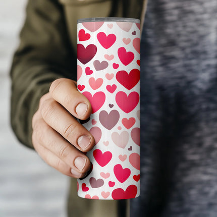 Buy tumbler png pink hearts – digital download for love-themed gift makers and sublimation creators