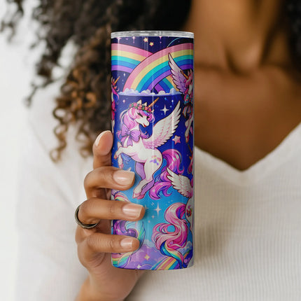 Buy unicorn tumbler png – digital sublimation wrap for drinkware, wall art, print on demand, and clipart bundle use