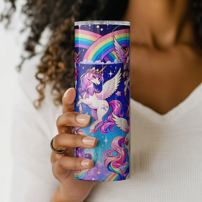 Buy unicorn tumbler png – digital sublimation wrap for drinkware, wall art, print on demand, and clipart bundle use