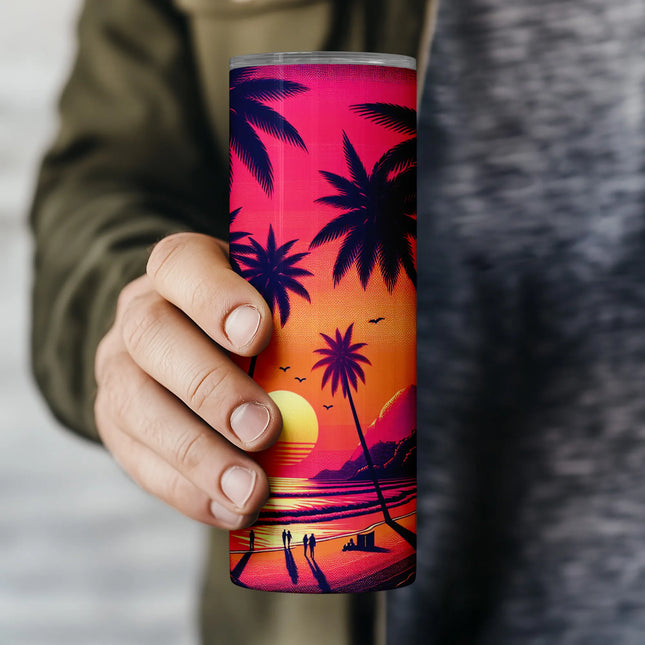 Buy tumbler png summer sunset design – clipart bundle and free tumbler png for crafters