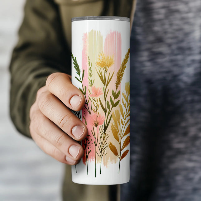 Buy tumbler png flower brushstroke wrap – digital download with free tumbler png and commercial license