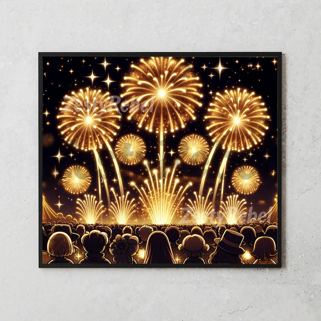 Festive tumbler wrap PNG with glowing bursts and joyful audience.