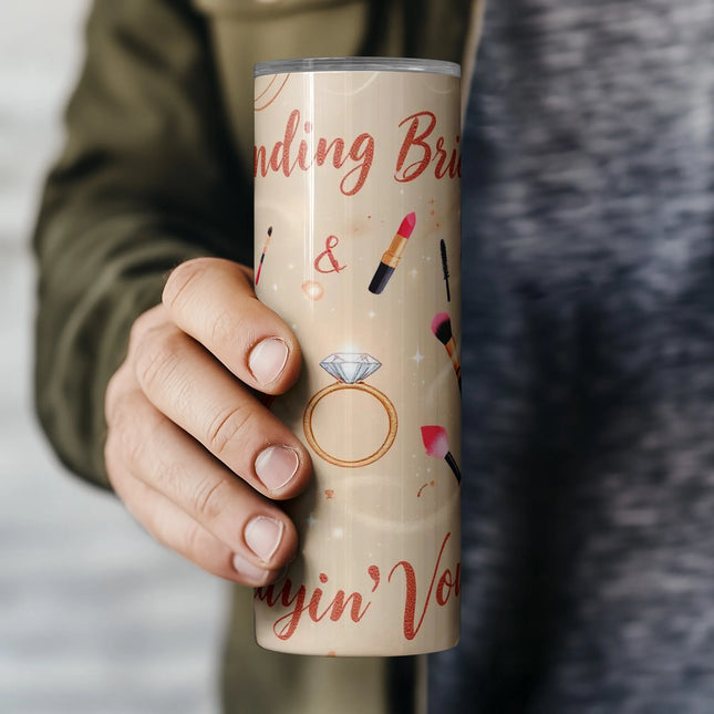 Cheap tumbler png sublimation wrap – makeup artist gift for bridal parties and coffee lovers
