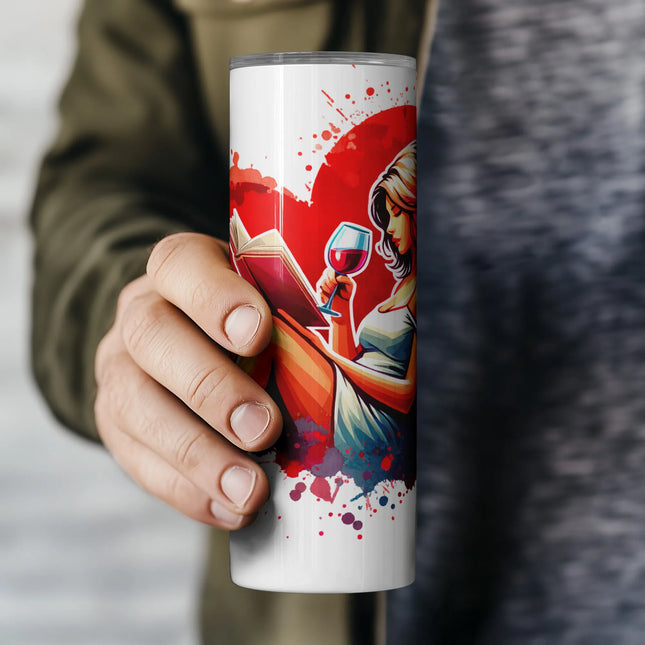 Cheap book tumbler png for crafters – digital wrap for romantic gifts and drinkware art