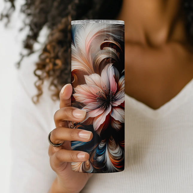 Cheap floral tumbler png wrap – botanical digital download for DIY craft lovers