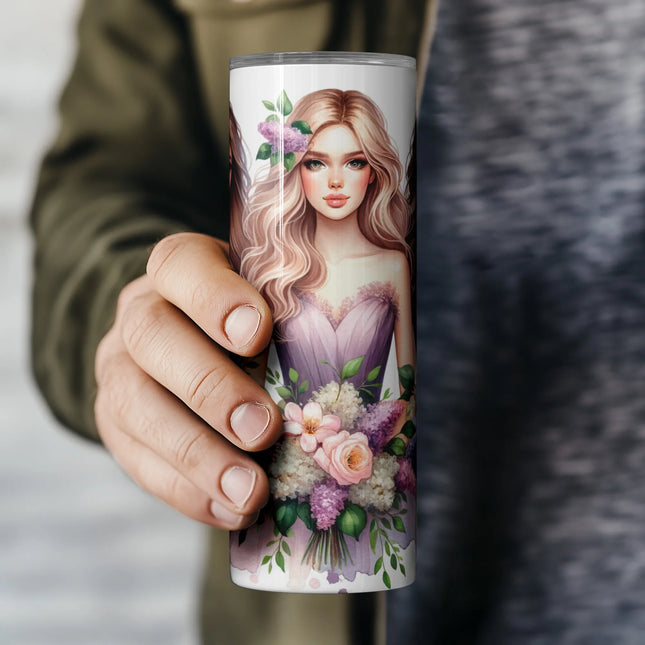 Cheap tumbler png sublimation wrap – ideal for bridesmaid proposal box or DIY floral gift
