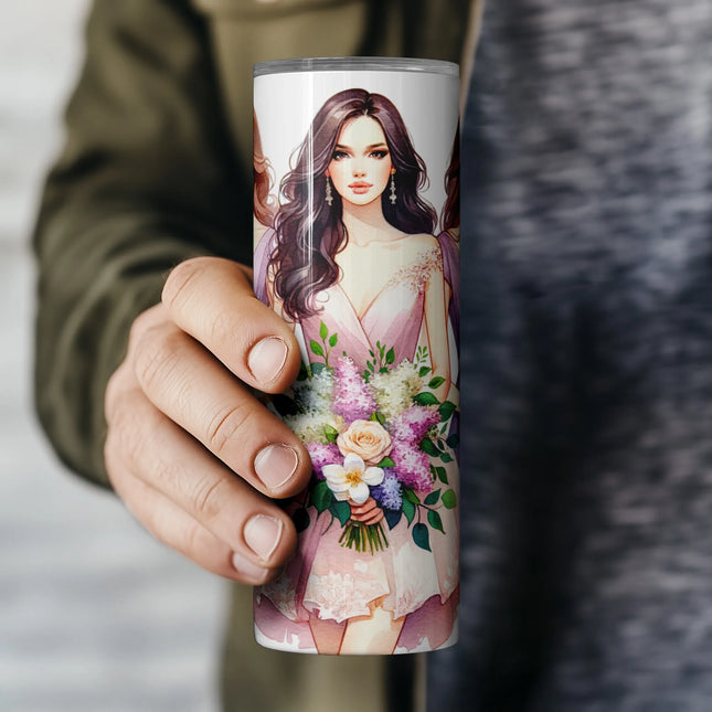 Cheap bridesmaid tumbler png sublimation download – elegant and affordable for custom drinkware