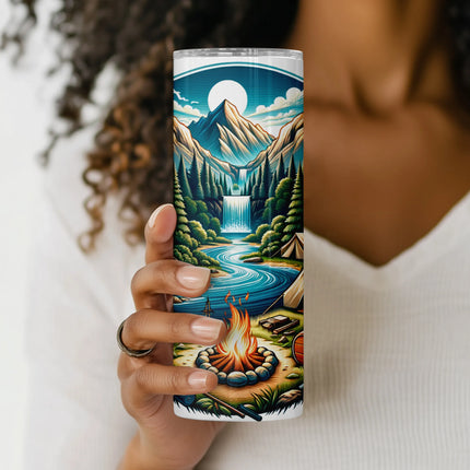 Cheap tumbler png camping gear wrap – perfect for outdoor DIY sublimation crafts and nature gifts
