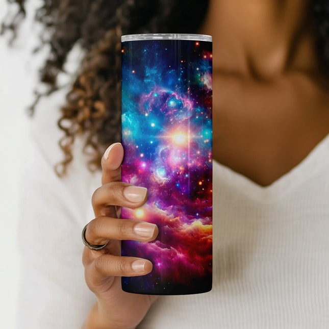 Cheap tumbler png celestial wrap – colorful cosmic design for DIY and sublimation download