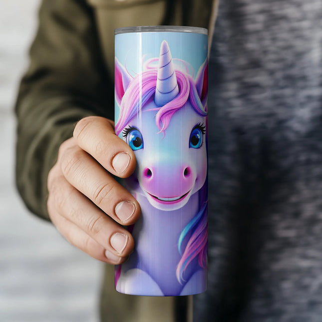 Cheap tumbler png sublimation wrap – adorable unicorn with wings for kids and craft lovers
