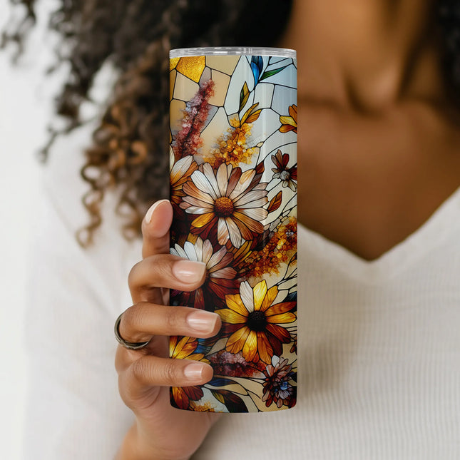 Cheap daisy tumbler png sublimation – farmhouse style wrap for coffee lover DIY crafts and wall art