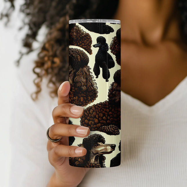 Cheap poodle tumbler png wrap – dog lover sublimation download for DIY creators