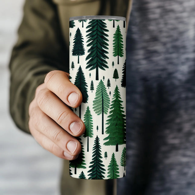 Cheap tumbler png evergreen pattern wrap – ideal for rustic DIY gifts and sublimation crafts