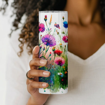 Cheap floral tumbler png wrap – vibrant watercolor sublimation for crafters and gifts