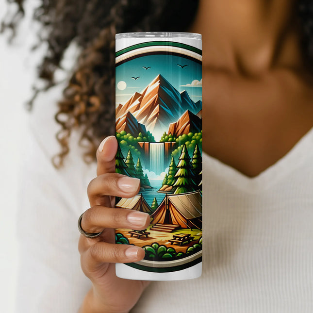 Cheap tumbler png camping forest wrap – ideal for rustic DIY sublimation crafts and gift ideas