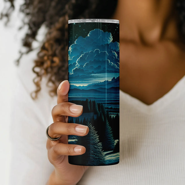 Cheap tumbler png sublimation forest wrap – perfect for DIY nature crafts and outdoor lovers