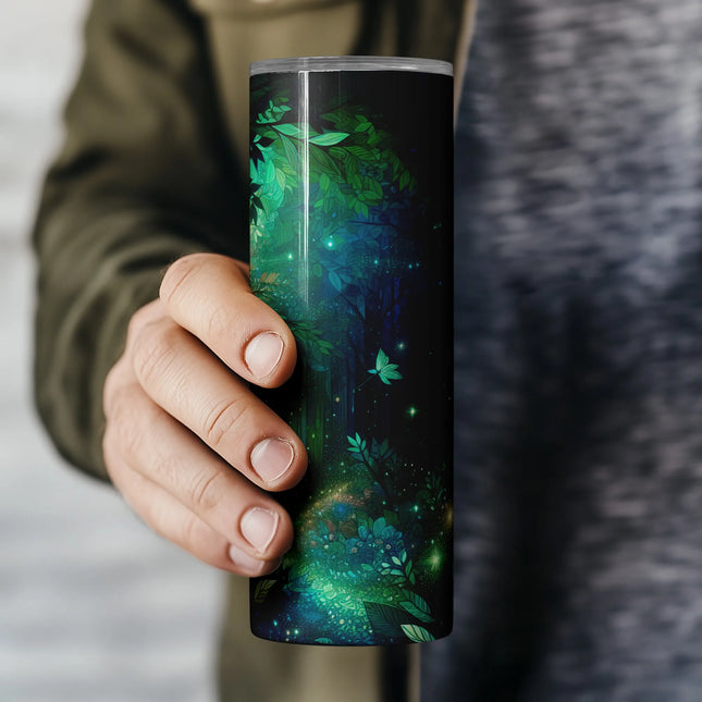 Cheap tumbler png sublimation wrap – magical woodland theme for DIY and fantasy clipart bundle