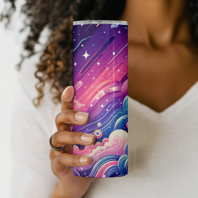 Cheap tumbler png pastel cosmic wrap – great for DIY sublimation and fantasy gift ideas