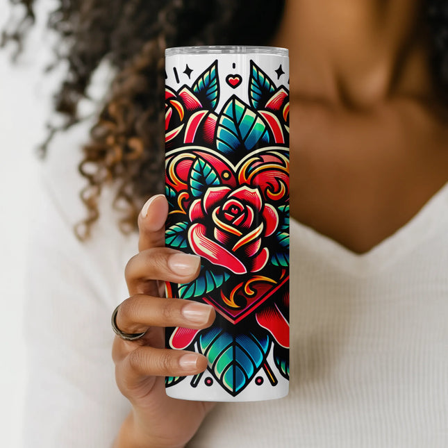 Cheap tattoo tumbler png sublimation – ideal for rockabilly gifts, drinkware, and DIY fans