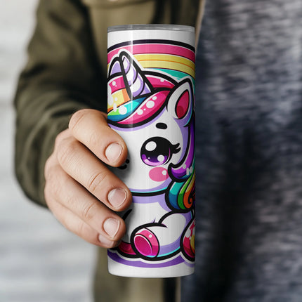 Cheap tumbler png sublimation design – cute unicorn theme for fantasy crafts and gifts