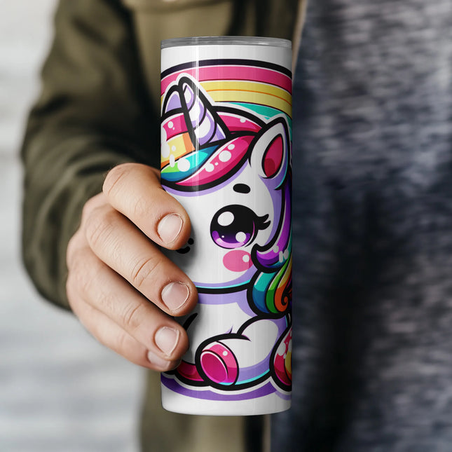 Cheap tumbler png sublimation design – cute unicorn theme for fantasy crafts and gifts
