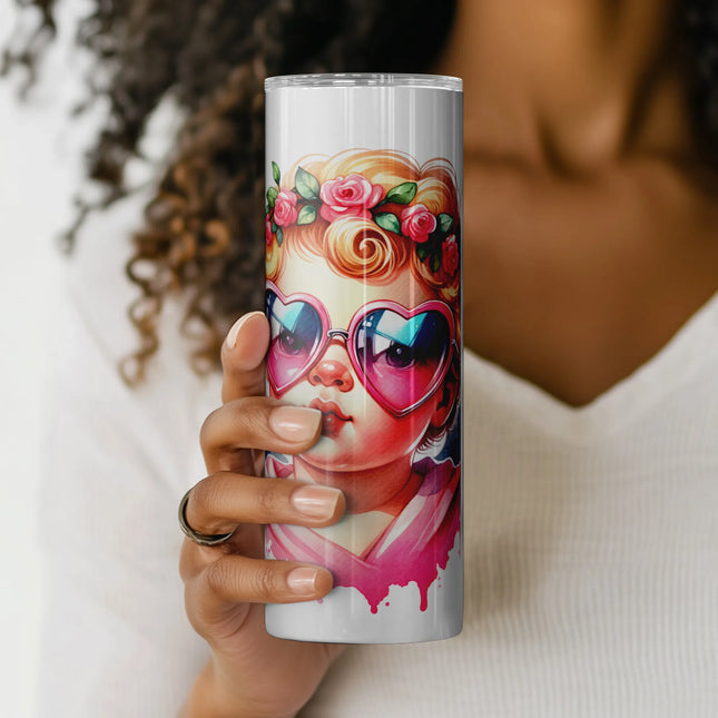 Cheap valentine baby png tumbler wrap – ideal for DIY crafts and clipart bundle creators