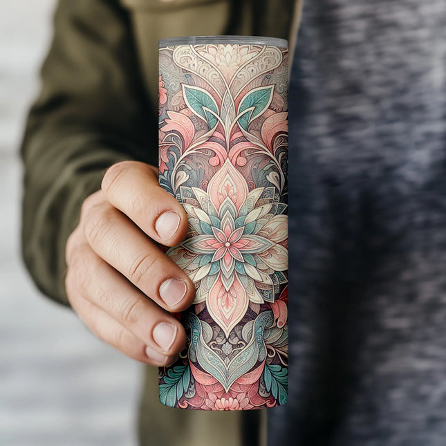 Cheap vintage pastel tumbler png wrap – ideal for feminine crafts, drinkware and clipart bundle