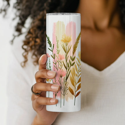 Cheap watercolor tumbler png spring design – floral wrap perfect for coffee lovers and crafter gifts