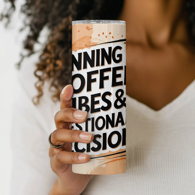 Close-up view of seamless coffee-themed PNG design showing mugs, beans, and swirly quotes.