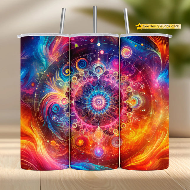 Buy cosmic tumbler png for sublimation – galactic swirl wrap digital download