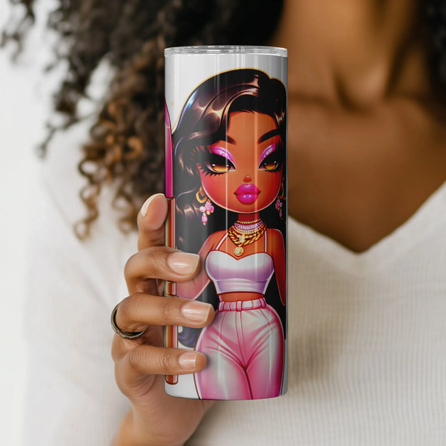 High-fashion tumbler wrap for stylish crafters and personalized gift makers.