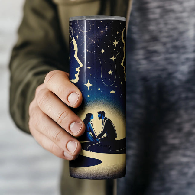 Astrology-themed PNG wrap showing man and woman connected by starlight.