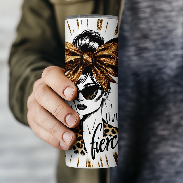 Flat PNG layout of glam mom energy tumbler wrap for 20oz sublimation, with seamless glitter and starburst design.